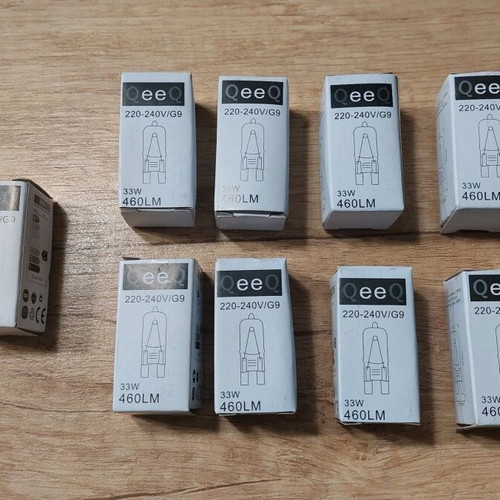 Halogen bulbs G9 33w 220V 460LM pack of 9 new