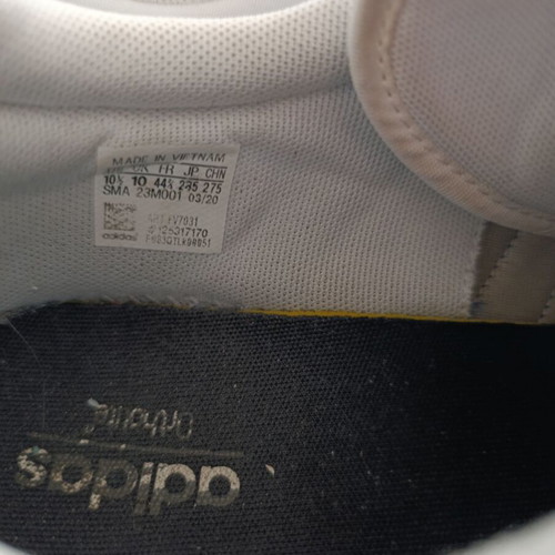 Adidas athletic shoes size 44 used, white and blue