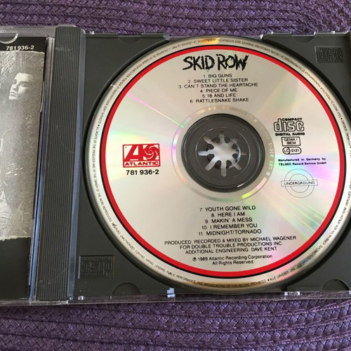 Skid Row CD used, metal genre, original 1989 Germany