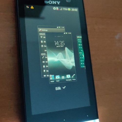 Sony Xperia U (ST25i) smartphone used, collectible model with LED lights