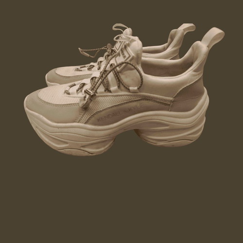Kendall + Kylie athletic shoes used, white/beige, size 38