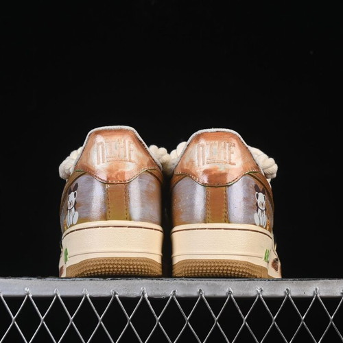 Nike Air Force 1 Milk Coffee Bear new hand-painted sneakers