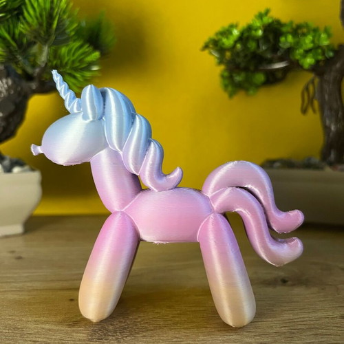 Handmade 3D printed balloon style unicorn, new, pastel ombre