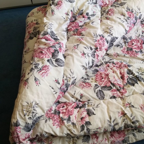 Floral single quilts set of two used, cotton, 160x220 cm