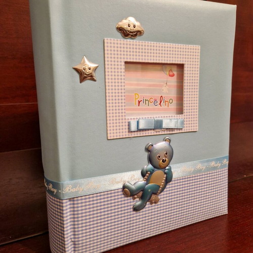 Princelino photo album for boy new with silver details