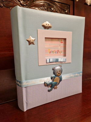 Princelino photo album for boy new with silver details
