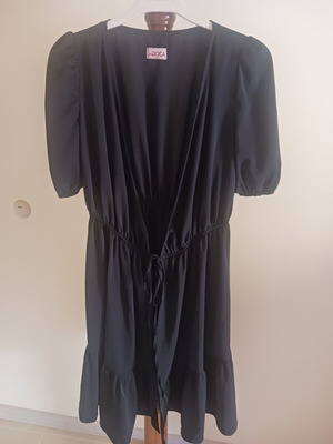 Doca beachwear dress, black, sizes S and M