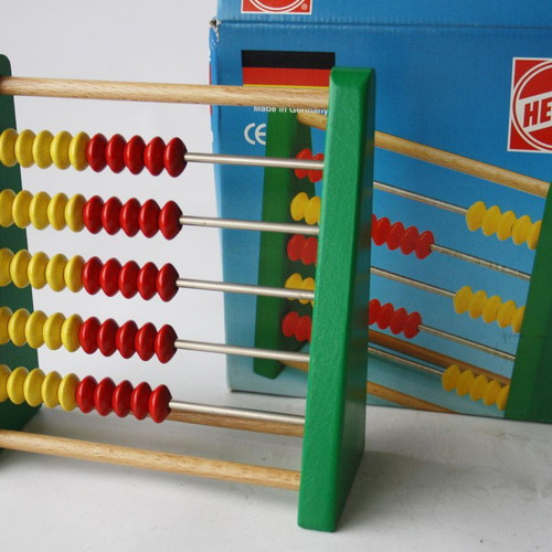 Vintage 90's Heros Wooden Learning Abacus New