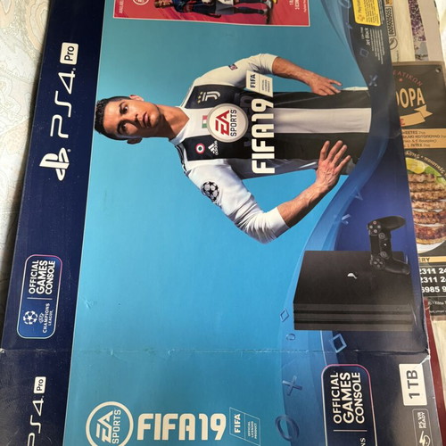 PS4 Pro sleeve case with FIFA 19 cardboard, like new