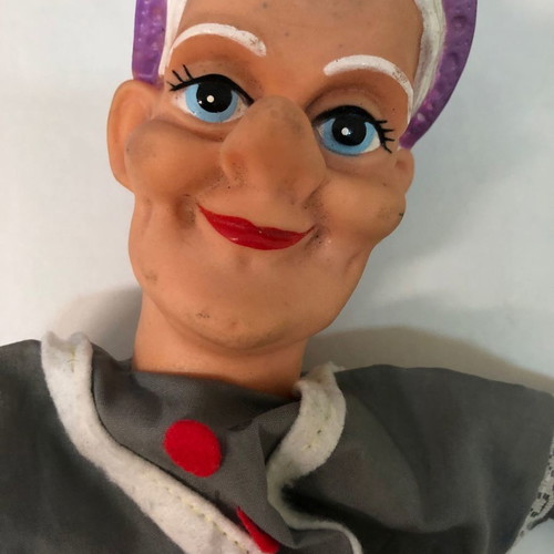 Puppet hand marionette used, plastic and fabric