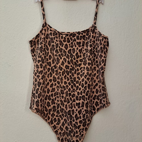 Helios leopard bodysuit like new, size S, beige and brown