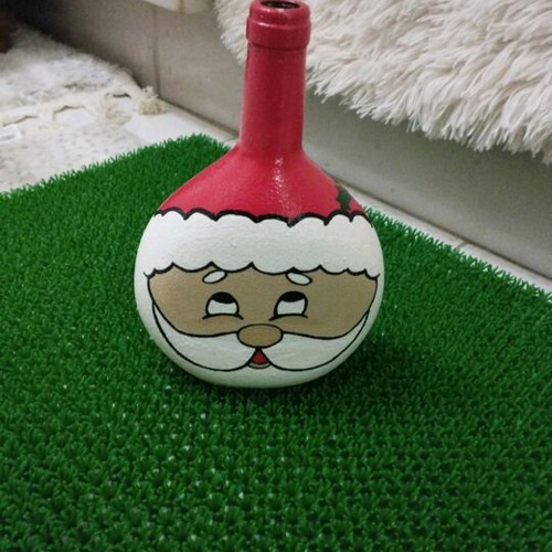 Handmade Santa Claus decorative bottle hand-painted