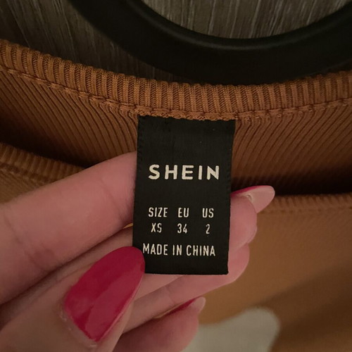 Shein brown-orange crop top
