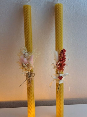 Handmade scented candles from beeswax new