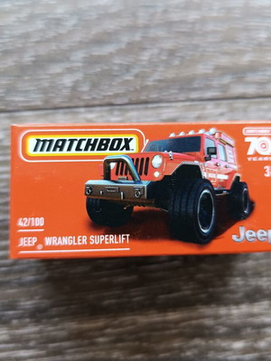 Matchbox Jeep Wrangler Superlift toy car new sealed