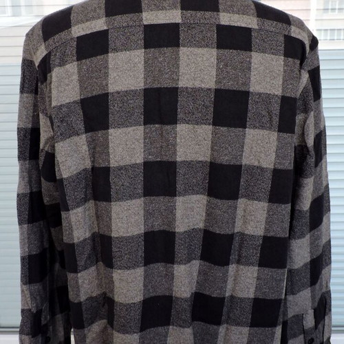 Dickies Mens Long Sleeve Shirt Grey Black Cotton Like New Size XL XXL