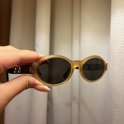 Gianni Versace Vintage Sunglasses 90s Used, Gold Frame