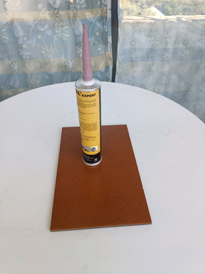 AlChimica Hyperseal Expert mastic used, terracotta shade
