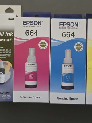 Genuine Epson 664 Ink Bottles new, 70ml, 4 colors