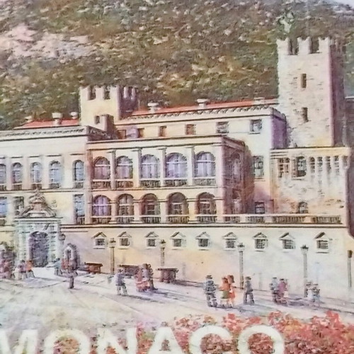 Small vintage plastic tray with Monaco image used