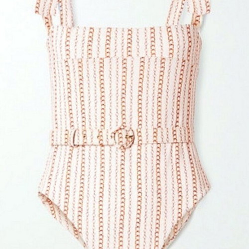 Nicholas one piece swimsuit new, cream color, size L, chains print