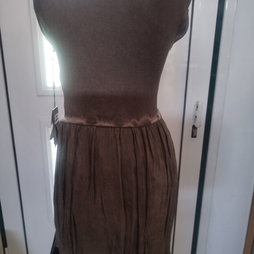 Catwalk boho dress L 40, khaki beige