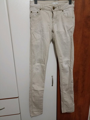 Pink and beige soft denim-style pants like new, size S