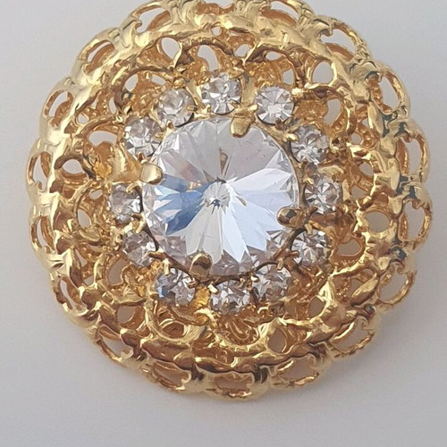 Vintage collectible buttons and buckles with rhinestones Micillo Italia SRL new