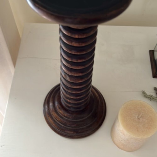Wooden decorative candlestick like new, made in India
