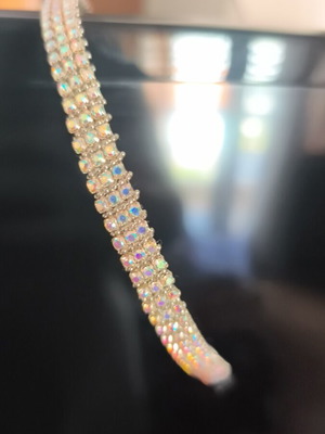 Silver hairband with rhinestones new