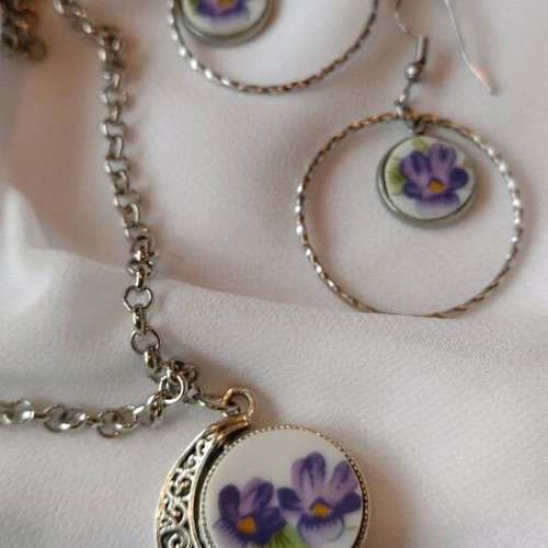 Eschenbach Bavaria 1950-1970 necklace and earrings set custom made