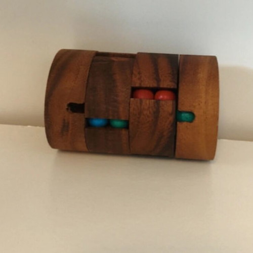Wooden Cylindrical Logic Puzzle new 3D WoodenBrain Teaser Puzzle