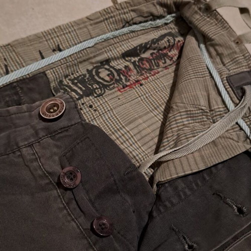 Men's Cargo Fishbone Bermuda shorts like new, brown