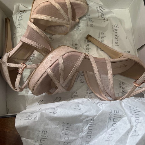 Pink gold sandals like new, size 37