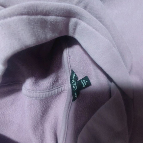 Guess crop blouse like new, size large, purple