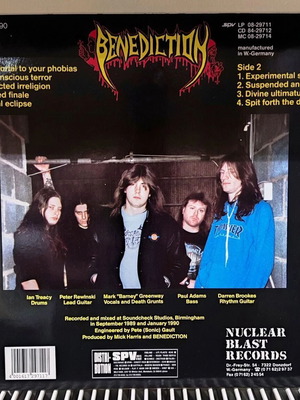 Benediction Subconscious Terror LP σαν καινούργιο, death thrash metal 1990