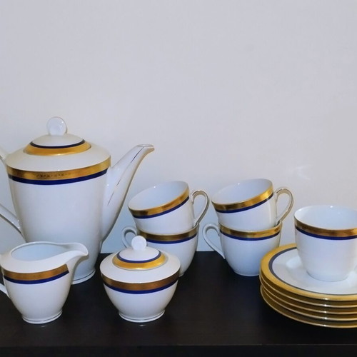 Winterling Porzellan Bavaria Germany serving set for 5, like new, gold leaf