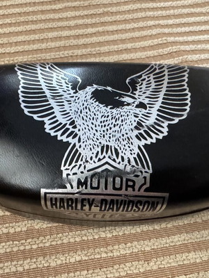 Harley Davidson glasses case used, black original