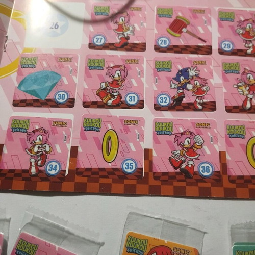 Sonic Koukouroukou collectible sticker album like new, nearly complete