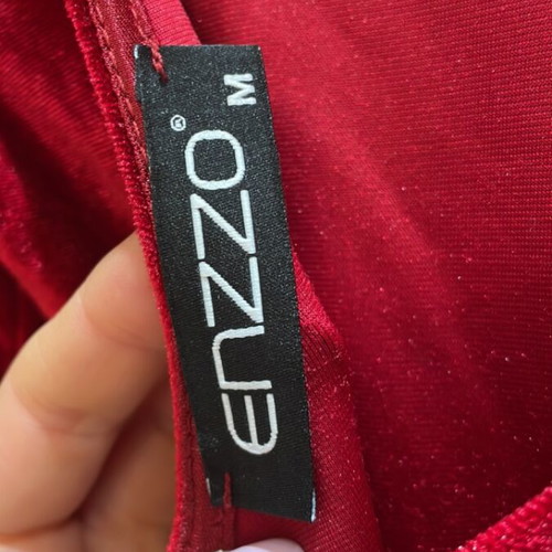 Velvet dress Enzzo red size M like new