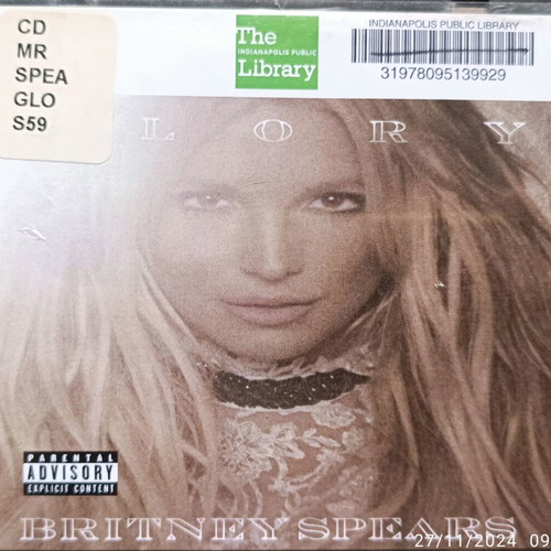 Britney Spears Glory CD used collectible from Indianapolis Public Library