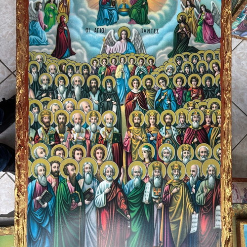 Handmade icon The Holy All Saints, new, size 50x70