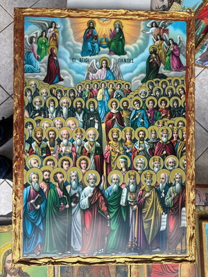 Handmade icon The Holy All Saints, new, size 50x70