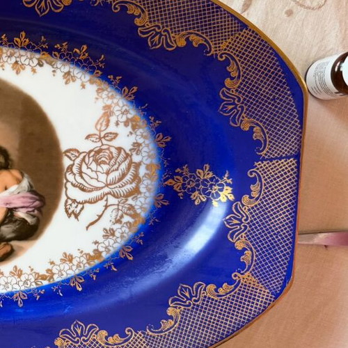 Limoges 22K Gold Porcelain Vintage Large Platter Like New