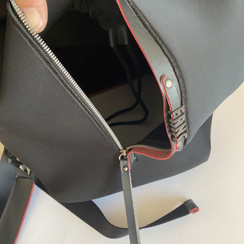 FRNC shoulder bag like new, black with red details