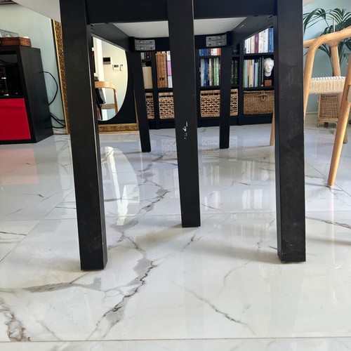 Dining table 180x90 white used, seats 6 to 8