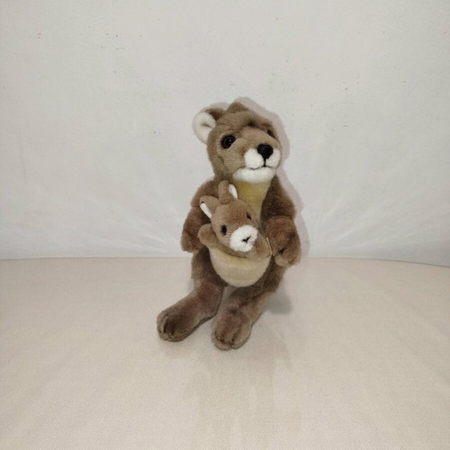 Kangaroo with baby kangaroo plush WWF like new