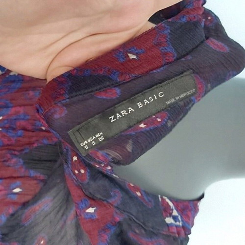 Zara Basic dress made of transparent chiffon like new, universal size