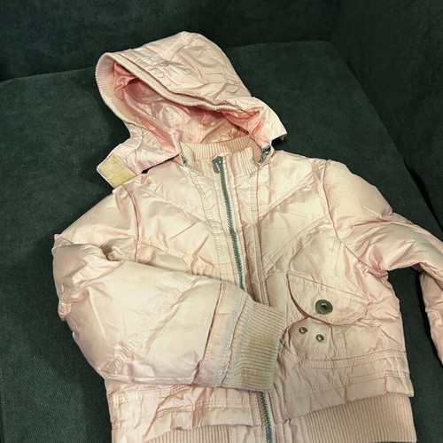 George pink jacket used, 5-6 years, 120-116 cm with hood
