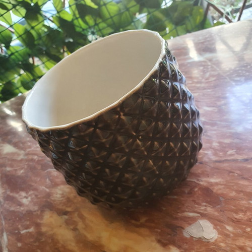Ceramic flowerpot, new, height 13 cm, diameter 13 cm